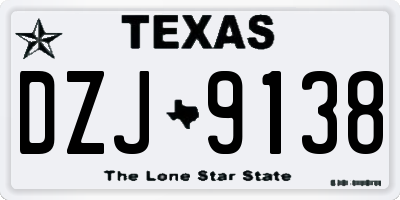 TX license plate DZJ9138