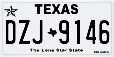 TX license plate DZJ9146