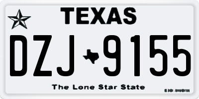 TX license plate DZJ9155