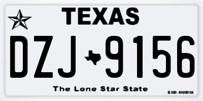 TX license plate DZJ9156