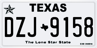 TX license plate DZJ9158