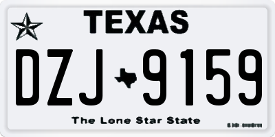 TX license plate DZJ9159