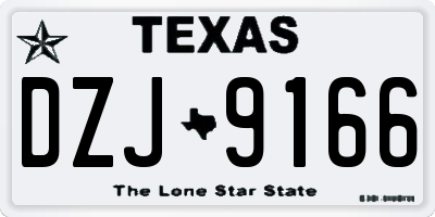 TX license plate DZJ9166