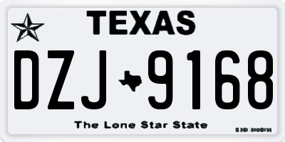 TX license plate DZJ9168
