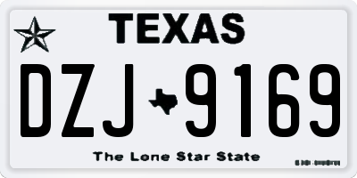 TX license plate DZJ9169