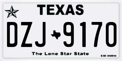 TX license plate DZJ9170