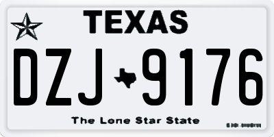 TX license plate DZJ9176