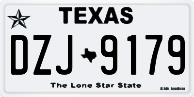 TX license plate DZJ9179