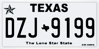 TX license plate DZJ9199