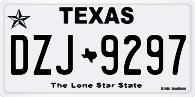 TX license plate DZJ9297