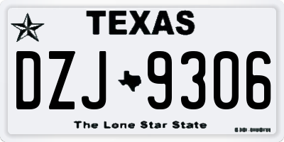 TX license plate DZJ9306