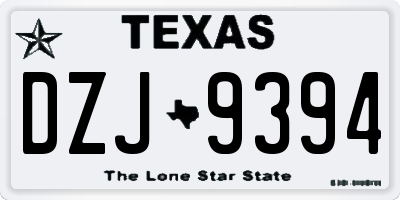 TX license plate DZJ9394