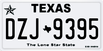 TX license plate DZJ9395