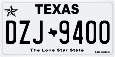 TX license plate DZJ9400