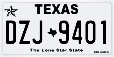 TX license plate DZJ9401