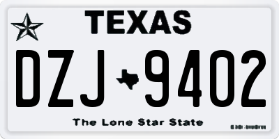 TX license plate DZJ9402