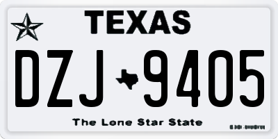 TX license plate DZJ9405