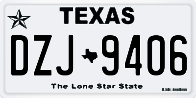 TX license plate DZJ9406