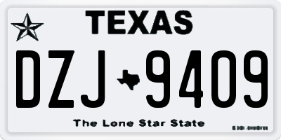 TX license plate DZJ9409