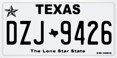 TX license plate DZJ9426