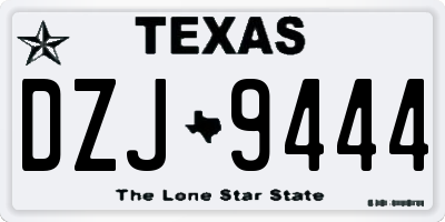 TX license plate DZJ9444