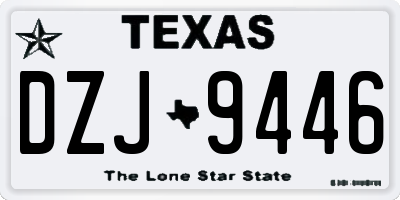 TX license plate DZJ9446