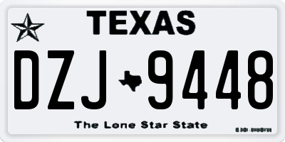 TX license plate DZJ9448