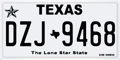 TX license plate DZJ9468