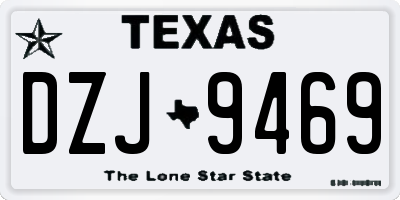 TX license plate DZJ9469