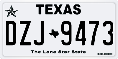TX license plate DZJ9473