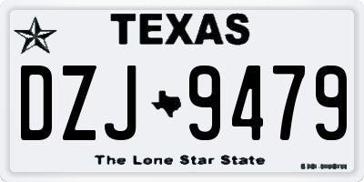 TX license plate DZJ9479