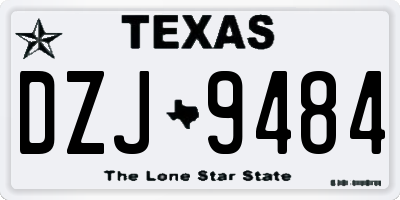 TX license plate DZJ9484