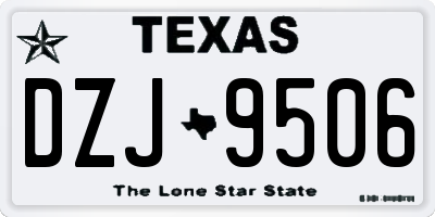 TX license plate DZJ9506