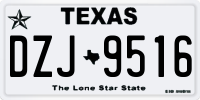 TX license plate DZJ9516