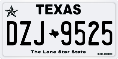 TX license plate DZJ9525