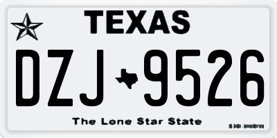 TX license plate DZJ9526