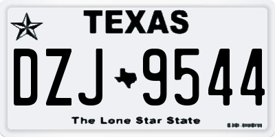 TX license plate DZJ9544