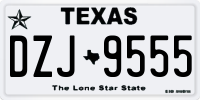 TX license plate DZJ9555