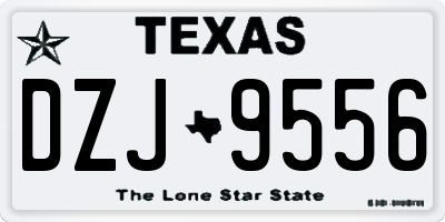TX license plate DZJ9556