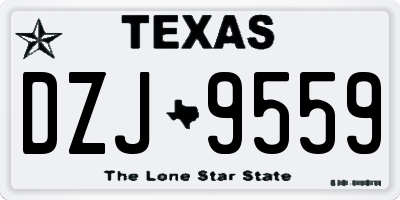 TX license plate DZJ9559