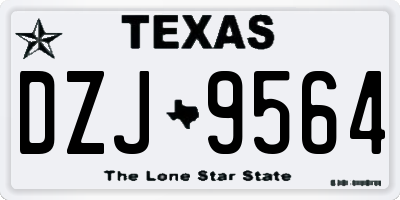 TX license plate DZJ9564
