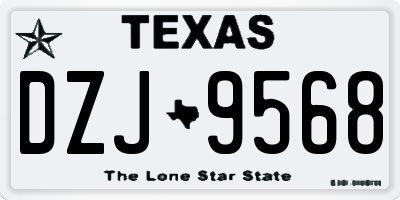 TX license plate DZJ9568