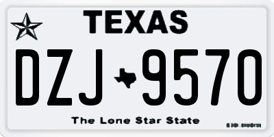 TX license plate DZJ9570