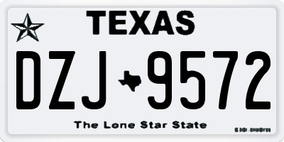TX license plate DZJ9572