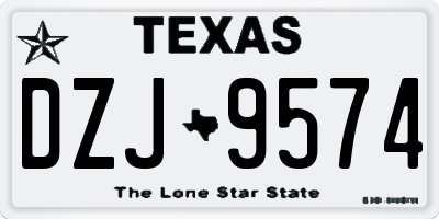 TX license plate DZJ9574