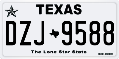 TX license plate DZJ9588