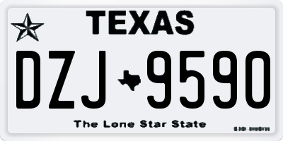TX license plate DZJ9590