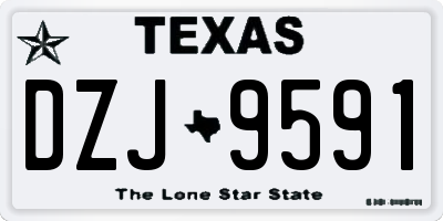 TX license plate DZJ9591