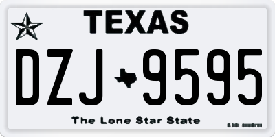 TX license plate DZJ9595