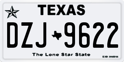 TX license plate DZJ9622